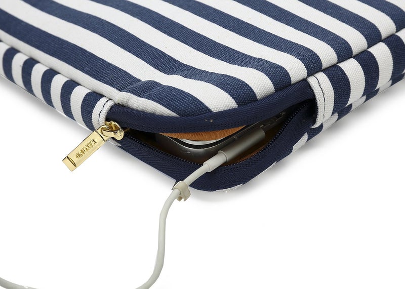 kayond Bohemian Canvas Water-Resistant 14 inch Laptop Sleeve Pocket 14.1 inch Laptop case Compatible MacBook Pro 15.4 A1707(14-14.1 inches, Breton Stripe) - Image 5